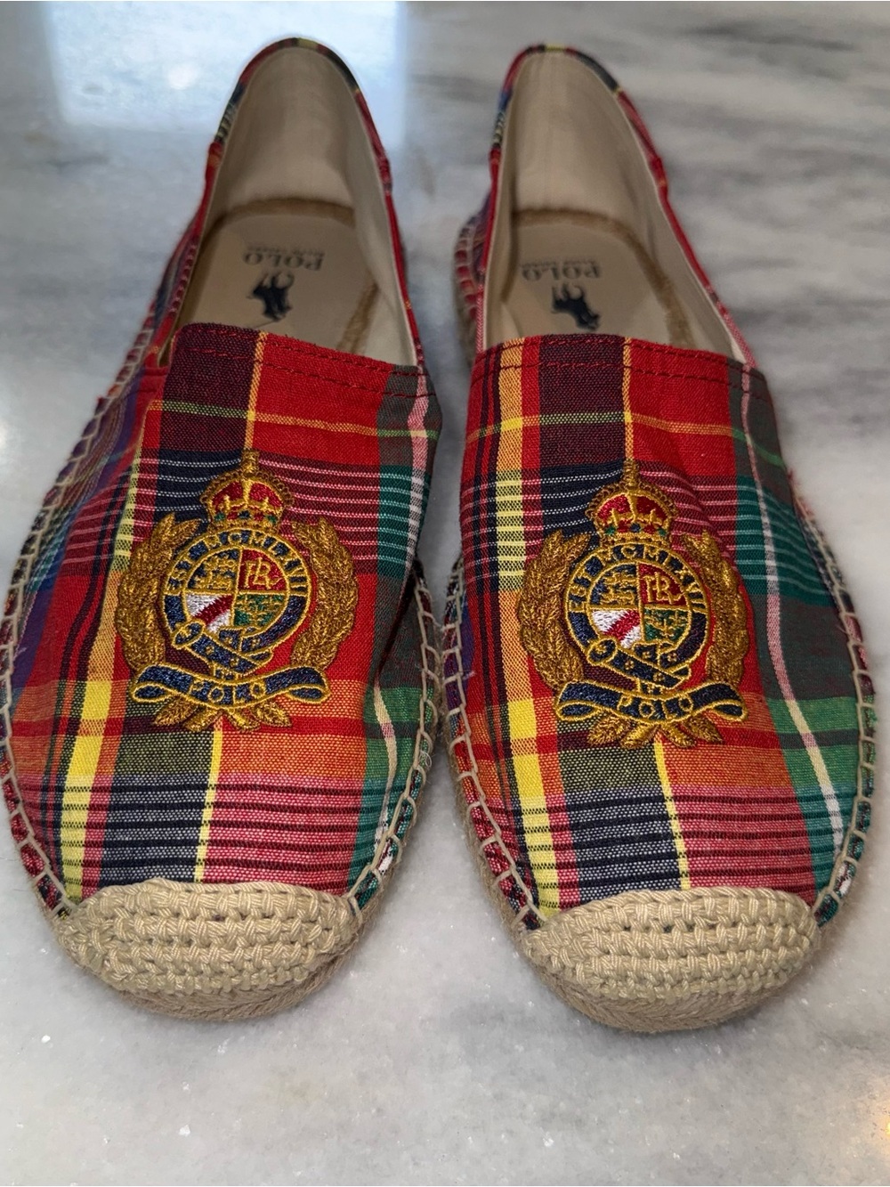 Polo Ralph Lauren Cevio Espadrille Crest Slip On Shoes-Men's US Size 7